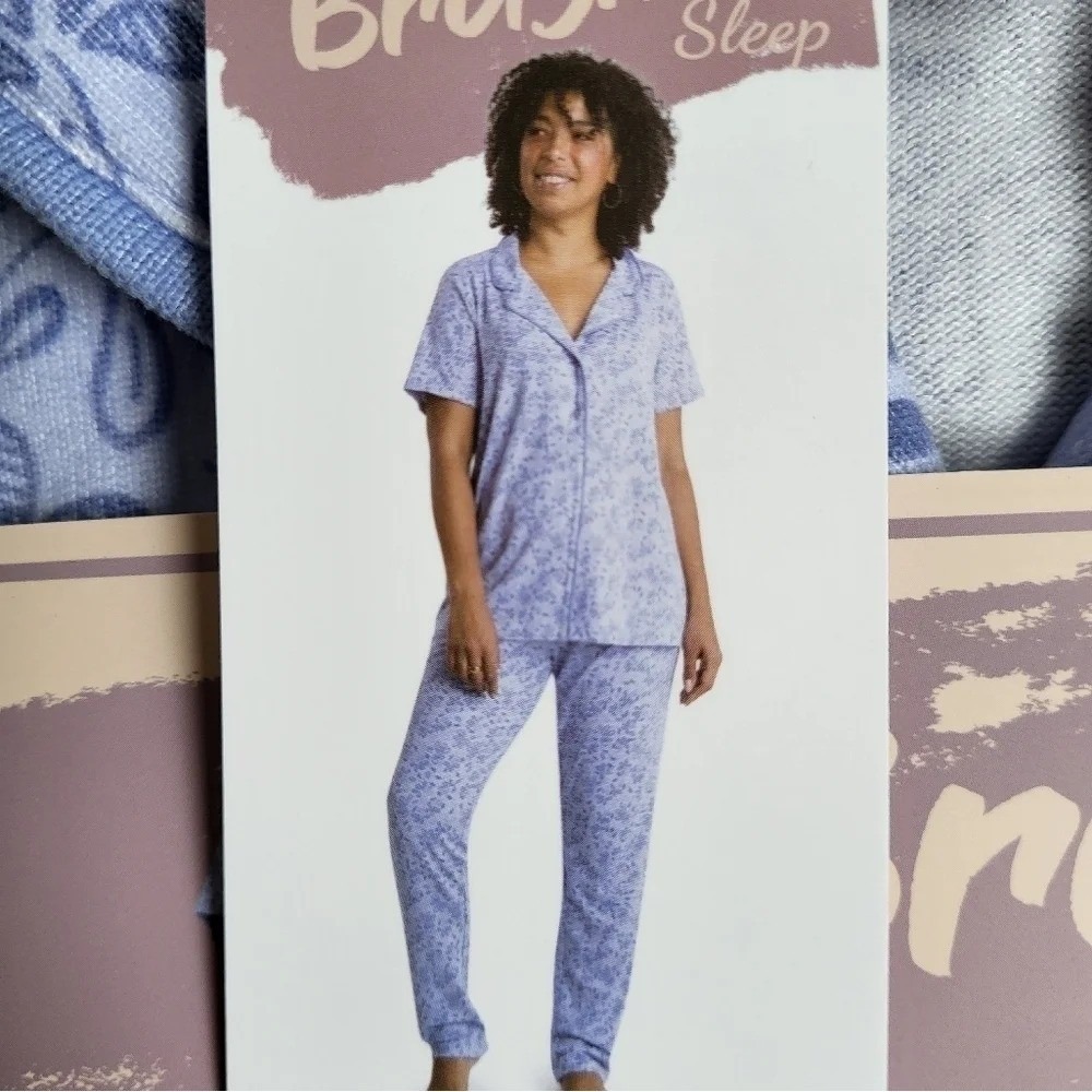 Brushed‎ Sleep Set Lavender Women's Small Soft Fabric Pajamas Sleepwear NWT